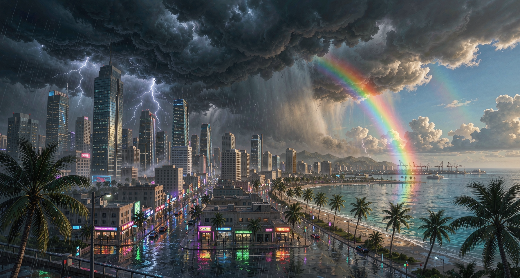 GTA6天气系统推倒重做 飓风彩虹暴雨全上