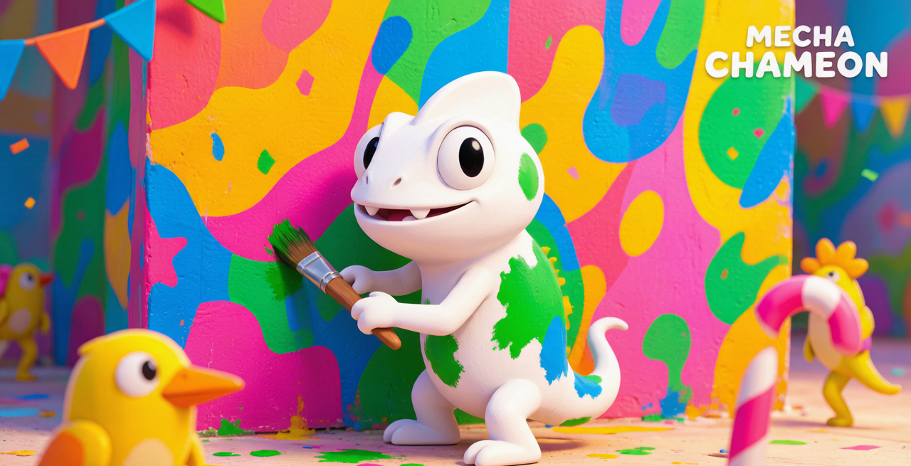 MECCHA CHAMELEON超级变色龙派对游戏趣味场景
