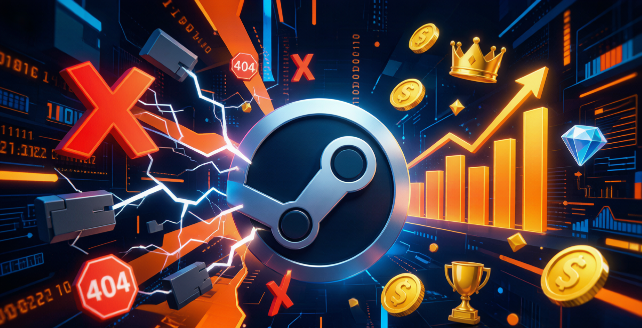 Steam全球宕机与上半年收入破纪录